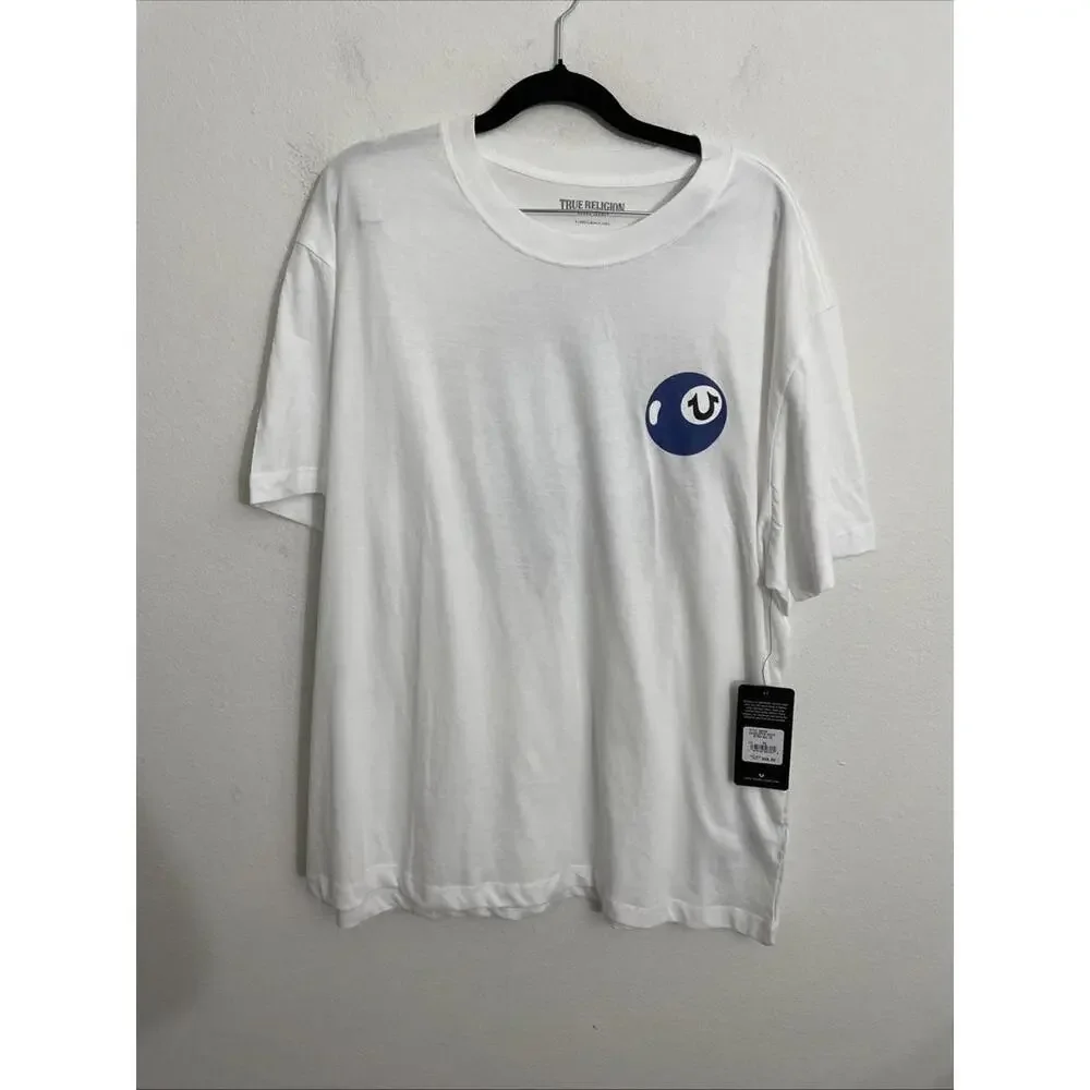 True Religion Short Sleeve Puff Ball Tee True white size XL/1X NWT